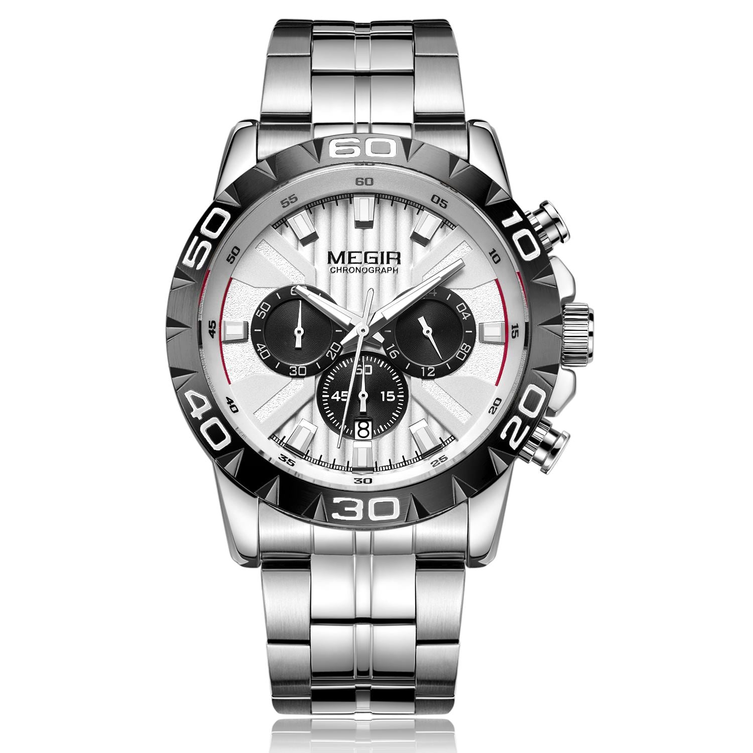 MEGIR Watches Business Mens Watches Top Brand Luxury Quartz Casual Wristwatch Date Clock Waterproof Wrist Watch Chronograph 2087-11