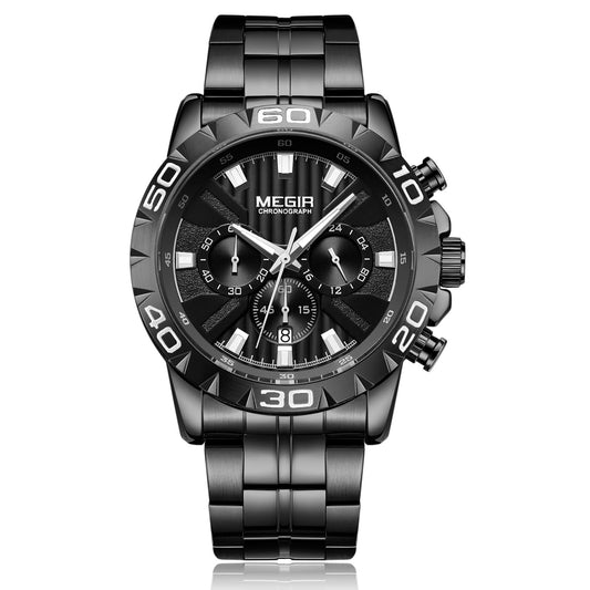 MEGIR Watches Business Mens Watches Top Brand Luxury Quartz Casual Wristwatch Date Clock Waterproof Wrist Watch Chronograph 2087-10