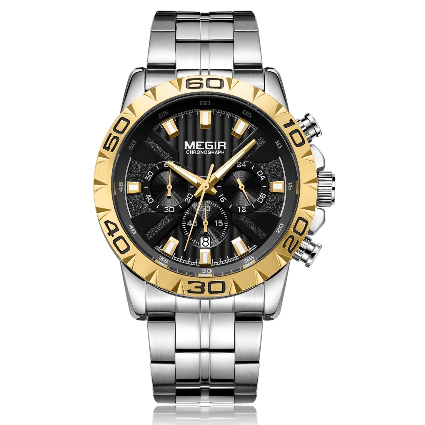 MEGIR Watches Business Mens Watches Top Brand Luxury Quartz Casual Wristwatch Date Clock Waterproof Wrist Watch Chronograph 2087-9