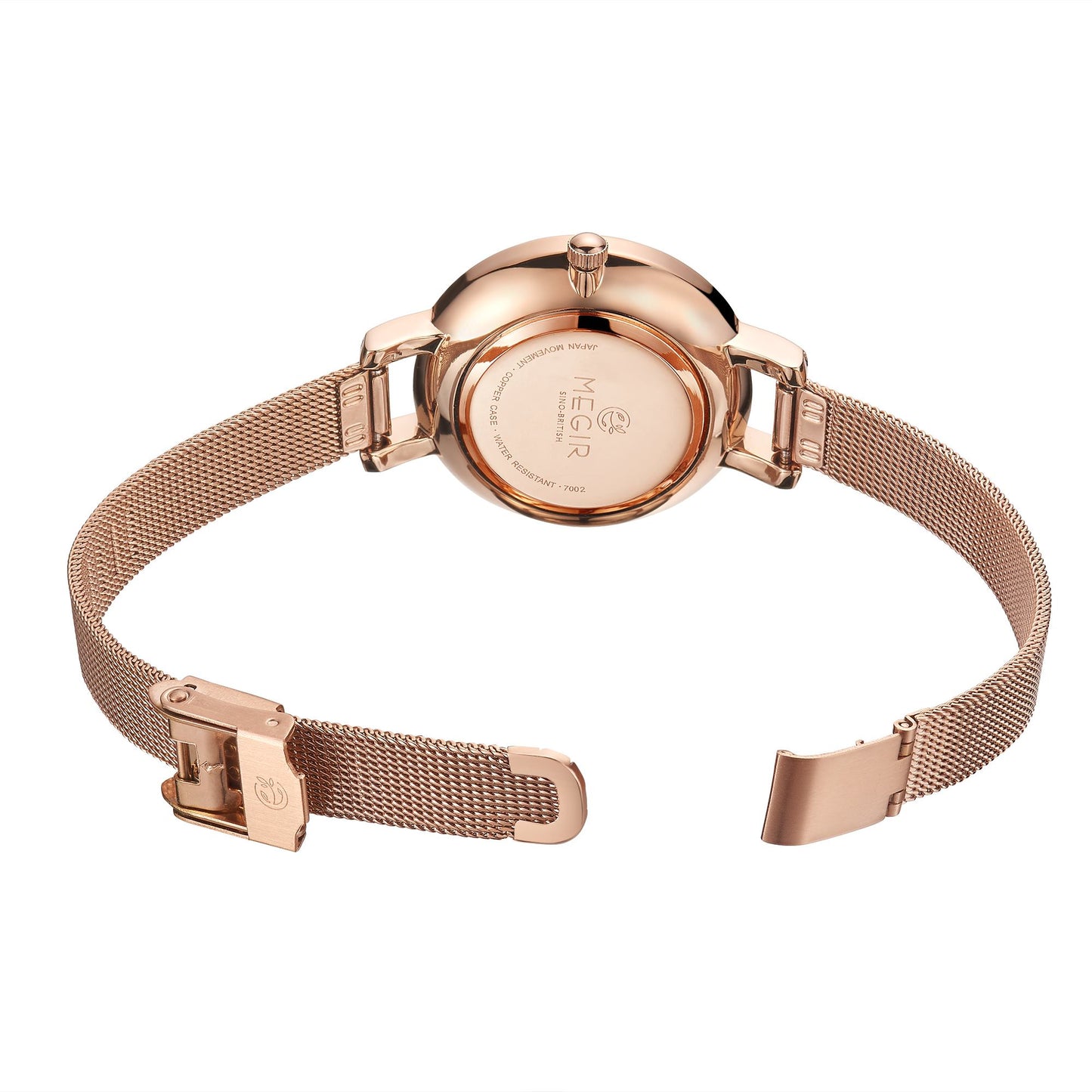 MEGIR Fashion Quartz Women Bracelet Watches Luxury Casual Ladies Dress Clock Female Steel Mesh Band Wristwatch Relogio Feminino 7002-9