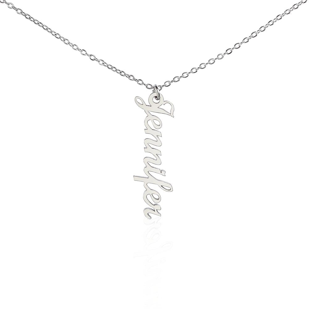 Collar Vertical con Nombre Personalizado - Grabado Único.