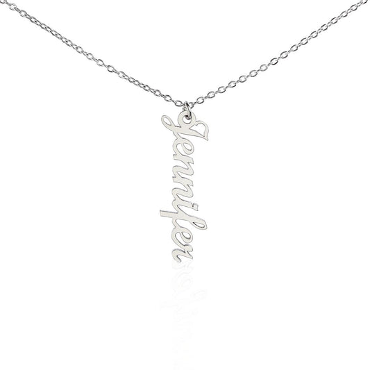 Collar Vertical con Nombre Personalizado - Grabado Único.