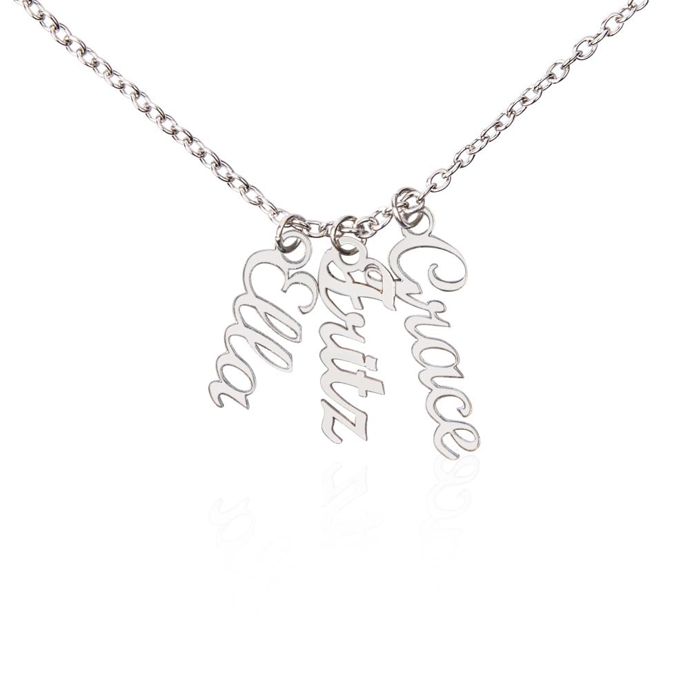 Collar Vertical con Nombre Personalizado - Grabado Único.