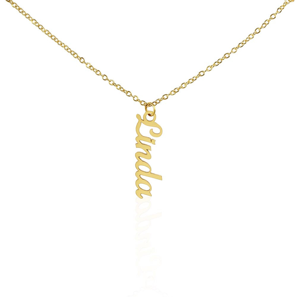 Collar Vertical con Nombre Personalizado - Grabado Único.