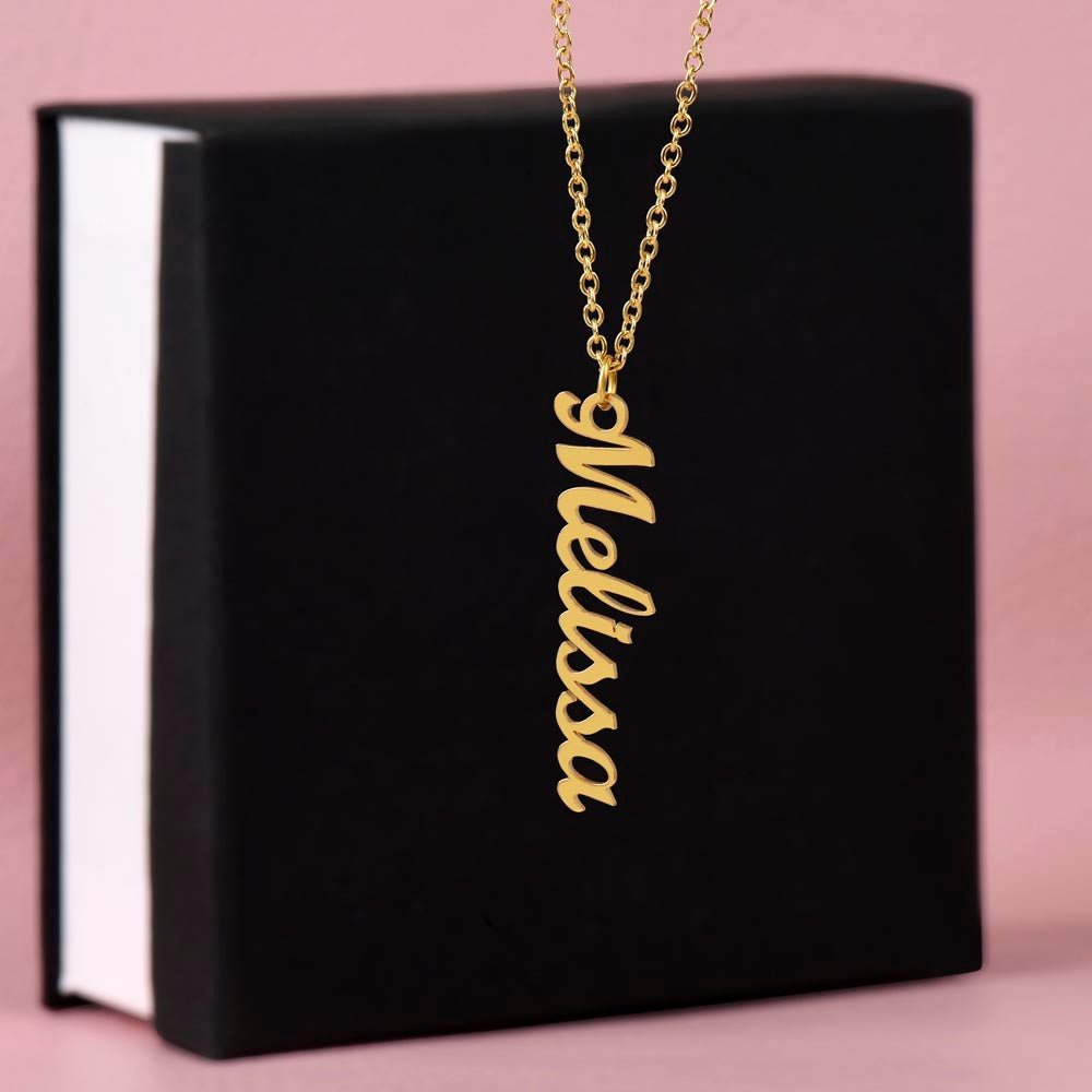 Collar Vertical con Nombre Personalizado - Grabado Único.