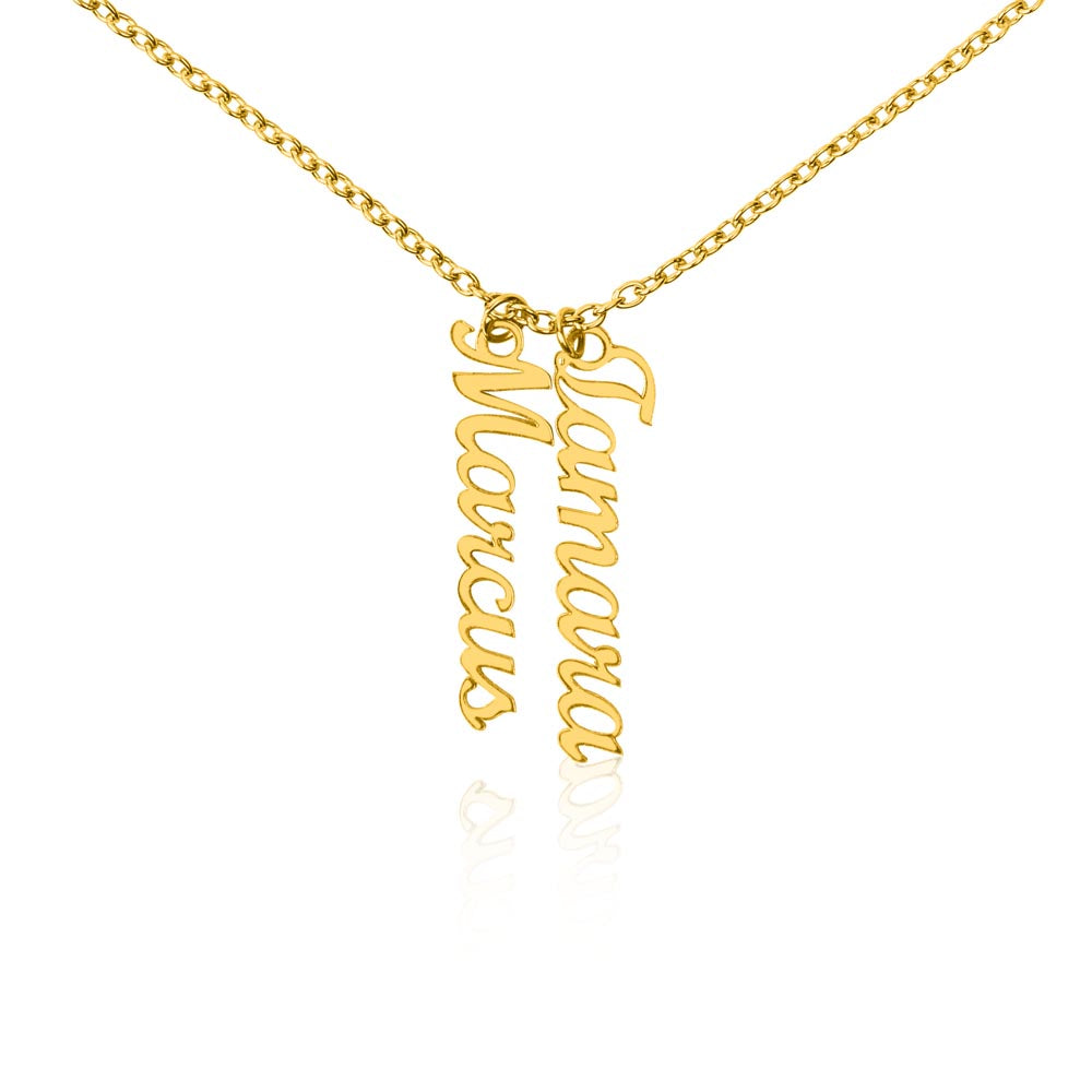 Collar Vertical con Nombre Personalizado - Grabado Único.