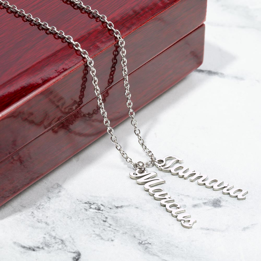 Collar Vertical con Nombre Personalizado - Grabado Único.