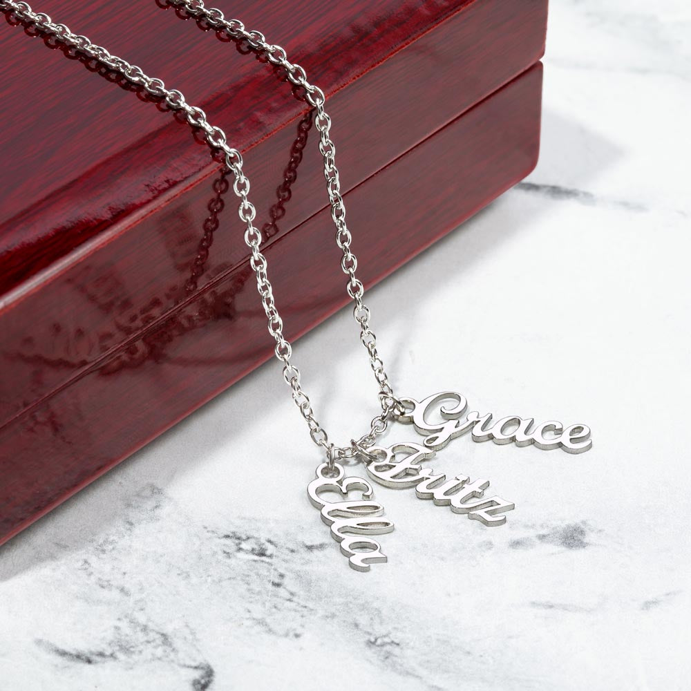 Collar Vertical con Nombre Personalizado - Grabado Único.