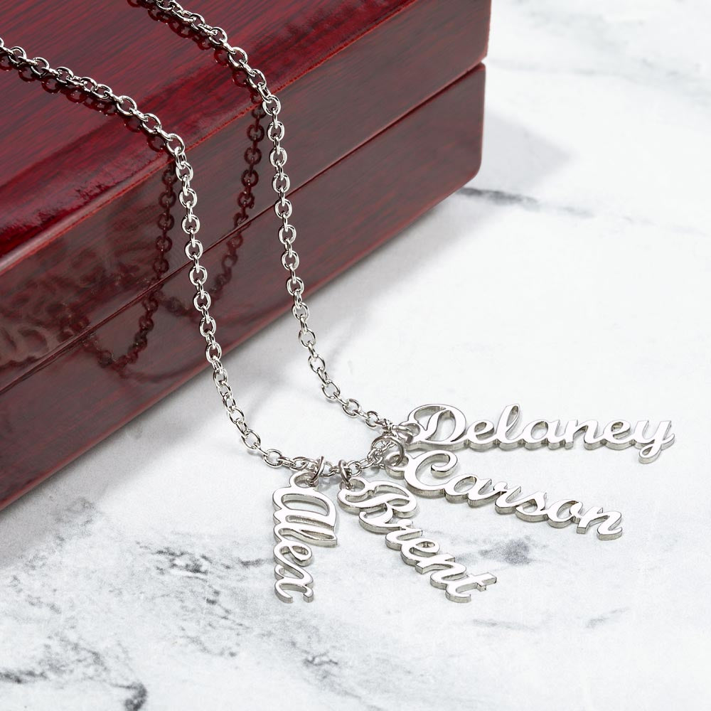 Collar Vertical con Nombre Personalizado - Grabado Único.