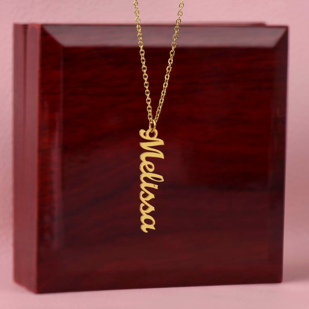 Collar Vertical con Nombre Personalizado - Grabado Único.