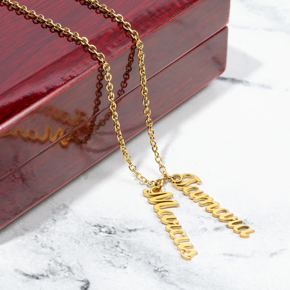Collar Vertical con Nombre Personalizado - Grabado Único.
