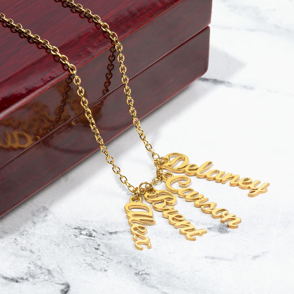 Collar Vertical con Nombre Personalizado - Grabado Único.