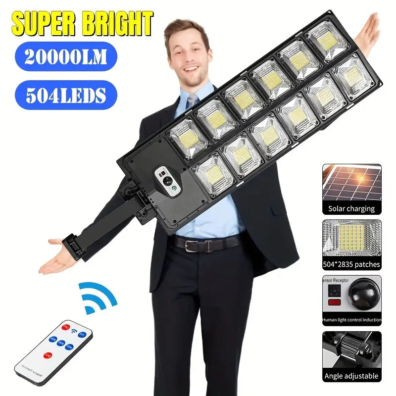 Super Bright 504 LED Solar Light - Outdoor Daylight with Motion Sensor-1